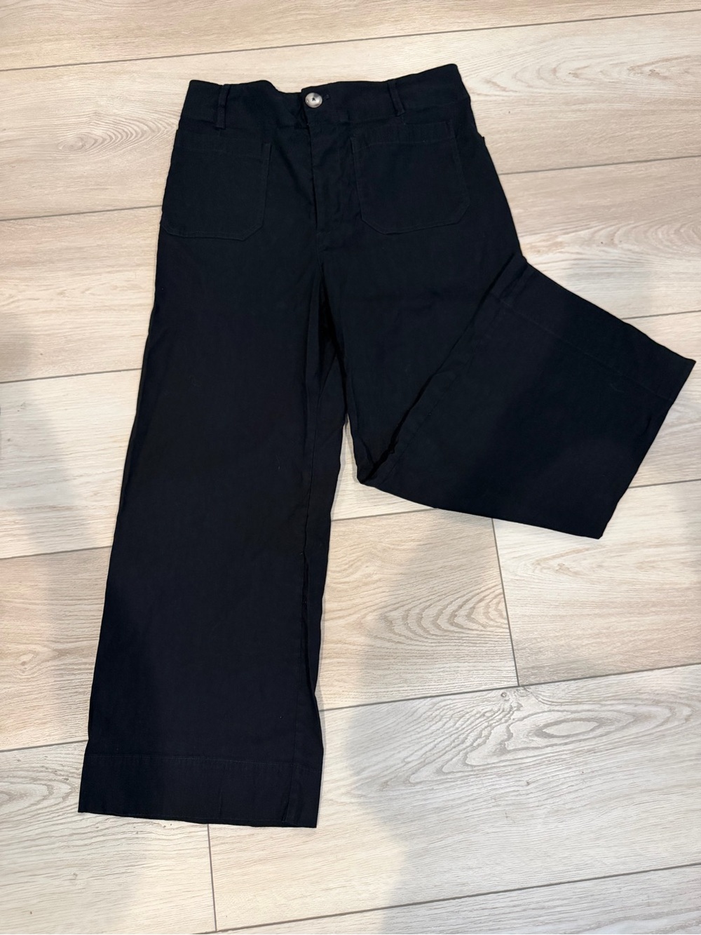 Anthropologie MAEVE The Colette Black Wide-Leg Pants
